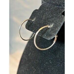 Silver Tone Hoop Earrings